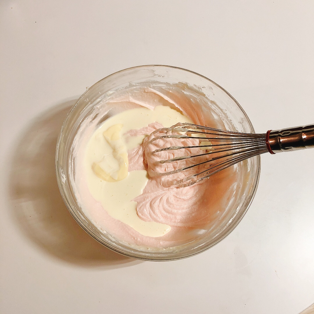 免烤少女心甜品🍓粉嫩草莓渐变慕斯蛋糕💗的做法 步骤8