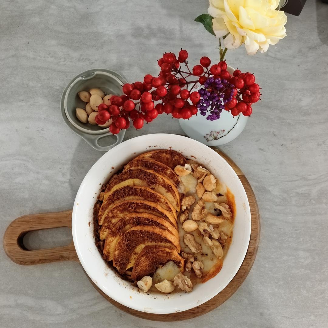 肉桂苹果烤酸奶燕麦