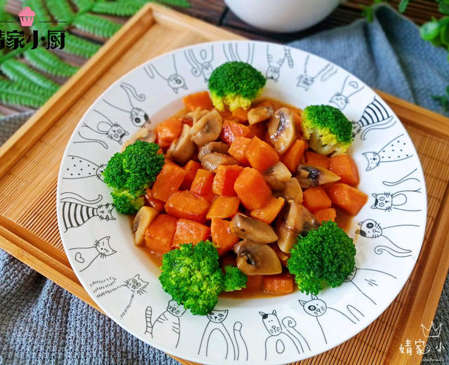 蜜薯烧口蘑的做法