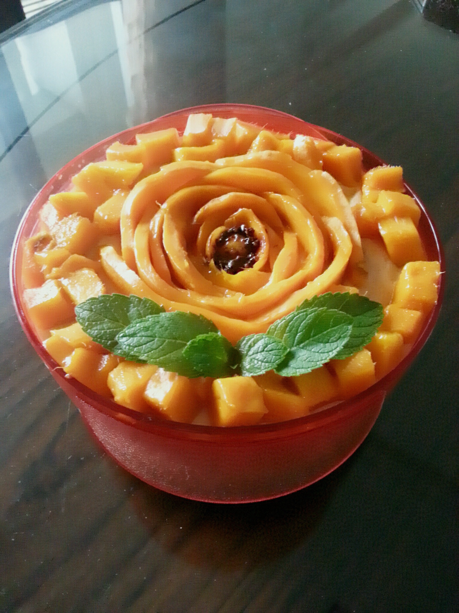 免烤芒果蛋奶布丁