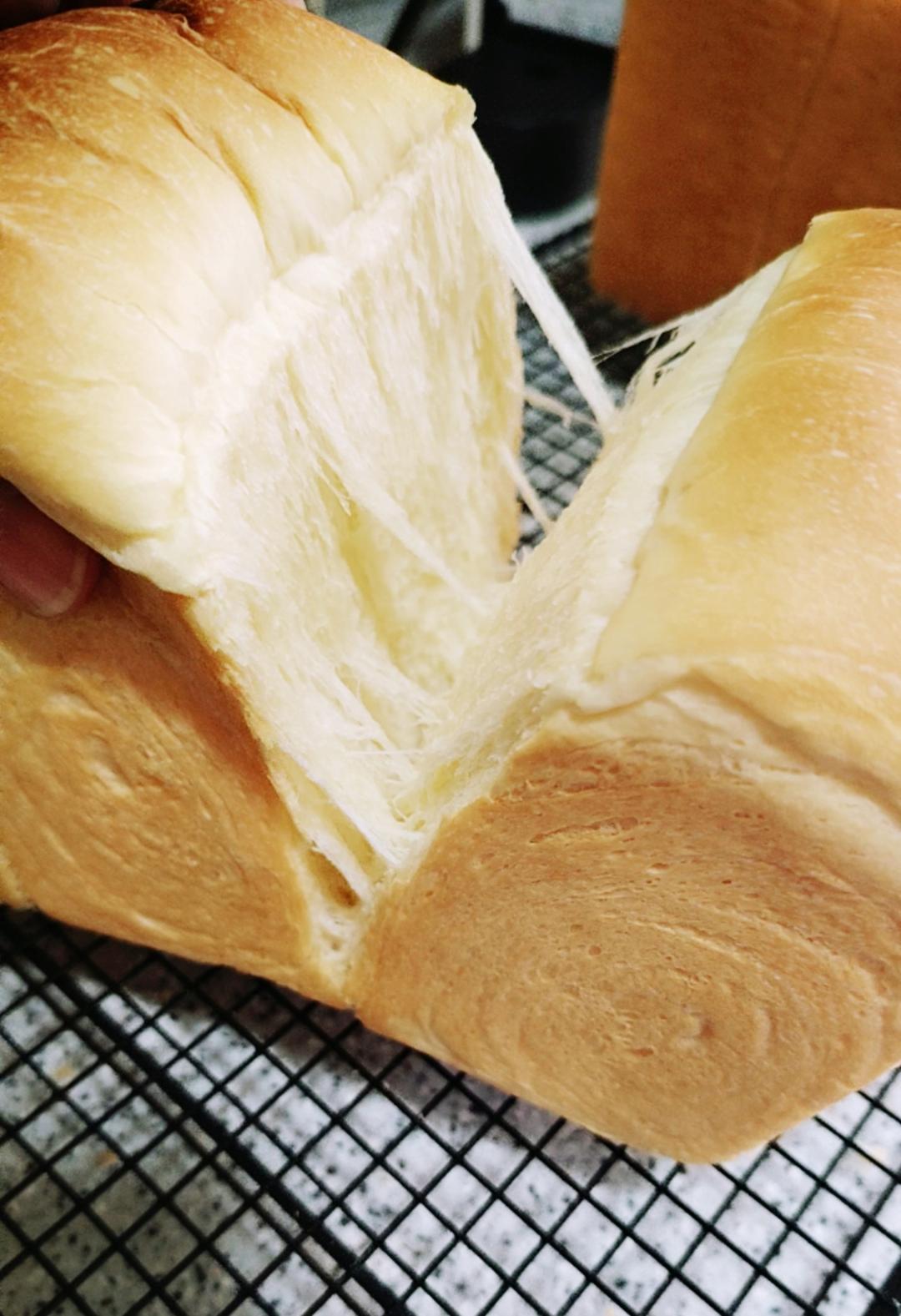 夺命软吐司(๑´ڡ`๑)超软拉丝极速方便的一次发酵吐司