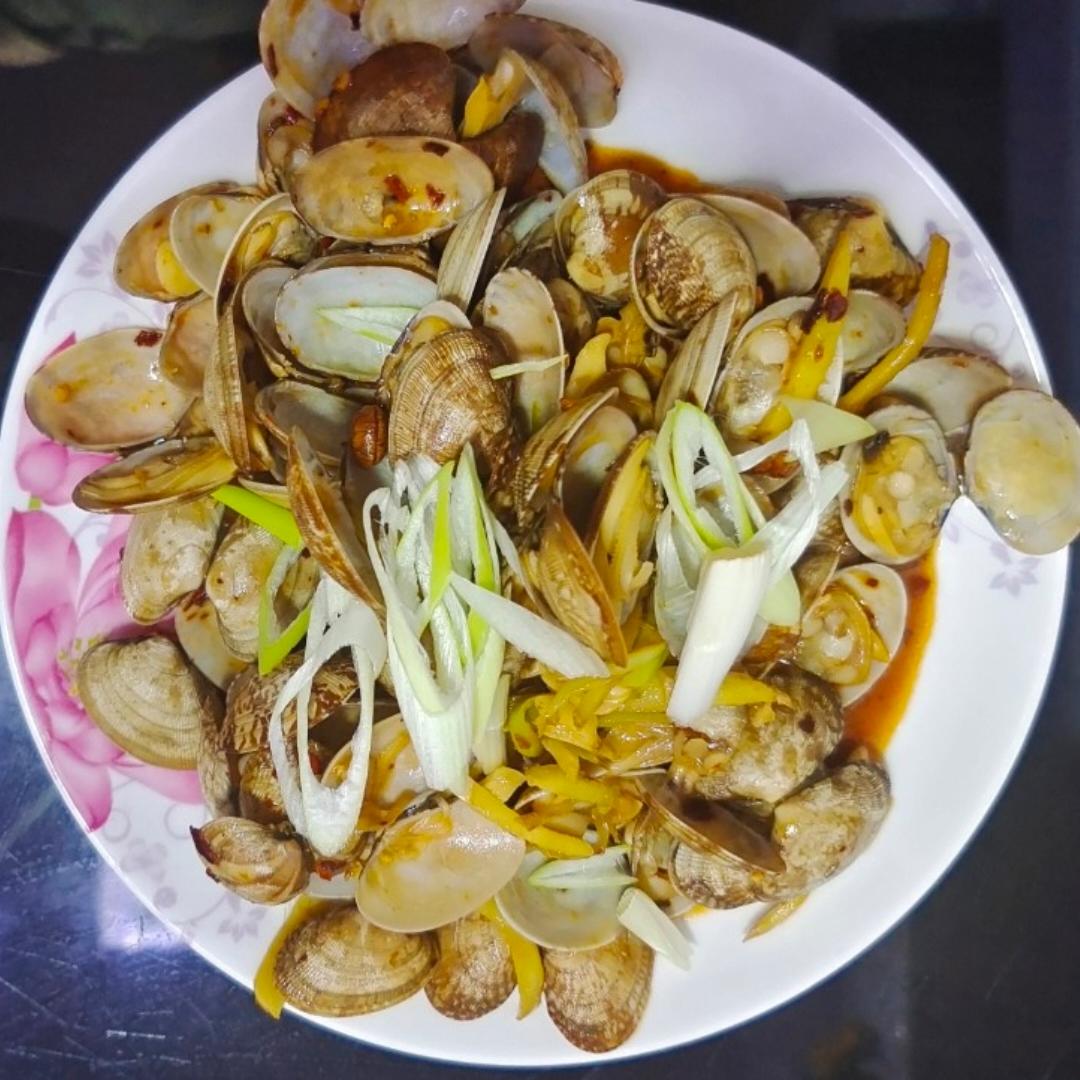 5分钟快手菜❗️秒杀路边摊爆炒花甲～好吃到爆