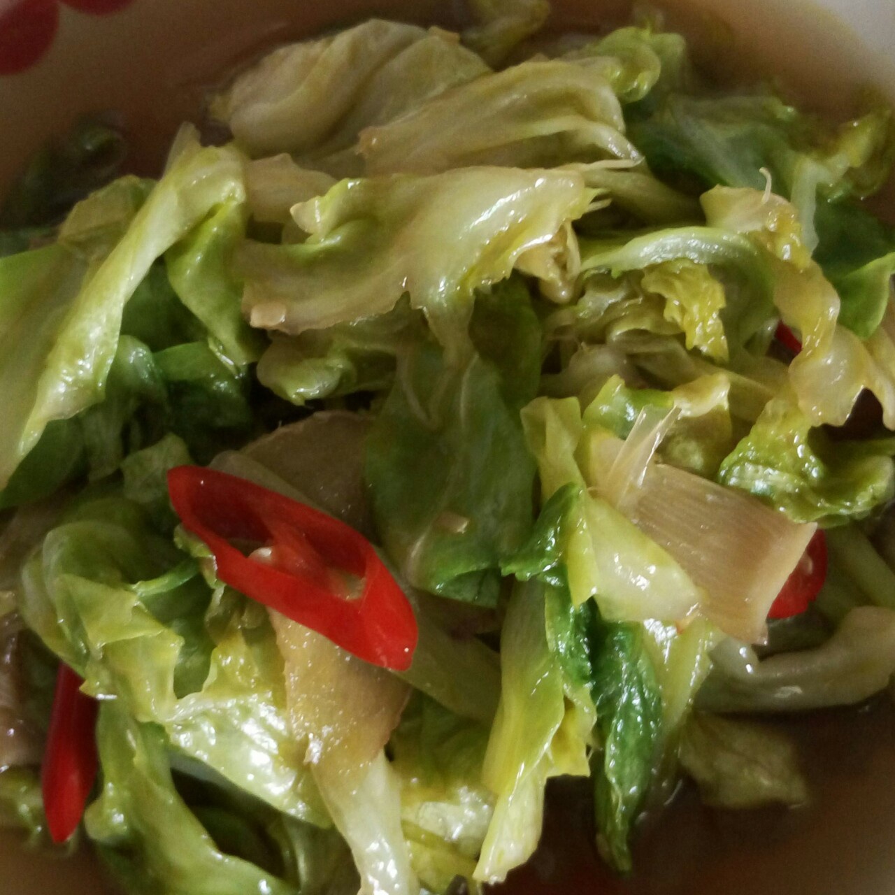 手撕圆白菜-新手下厨 Dry Chilli Cabbage