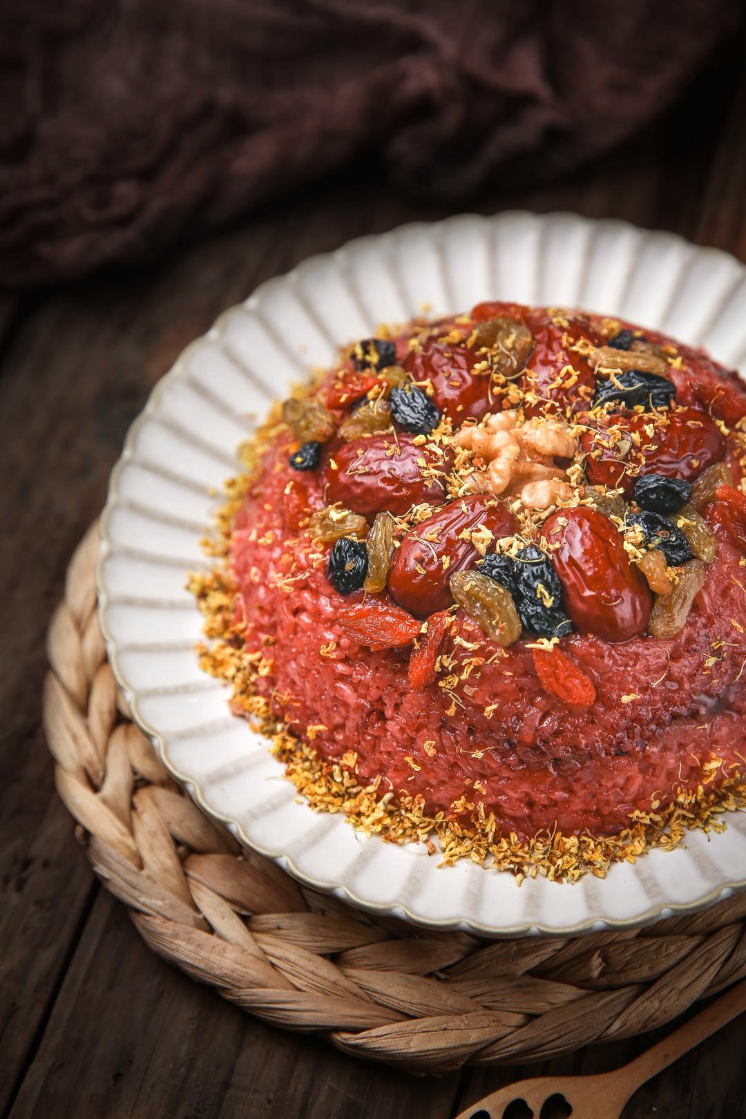 新春鸿运玫瑰豆沙八宝饭（无色素）的做法