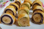 简单好吃的香蕉紫薯吐司卷/香蕉牛油果面包卷