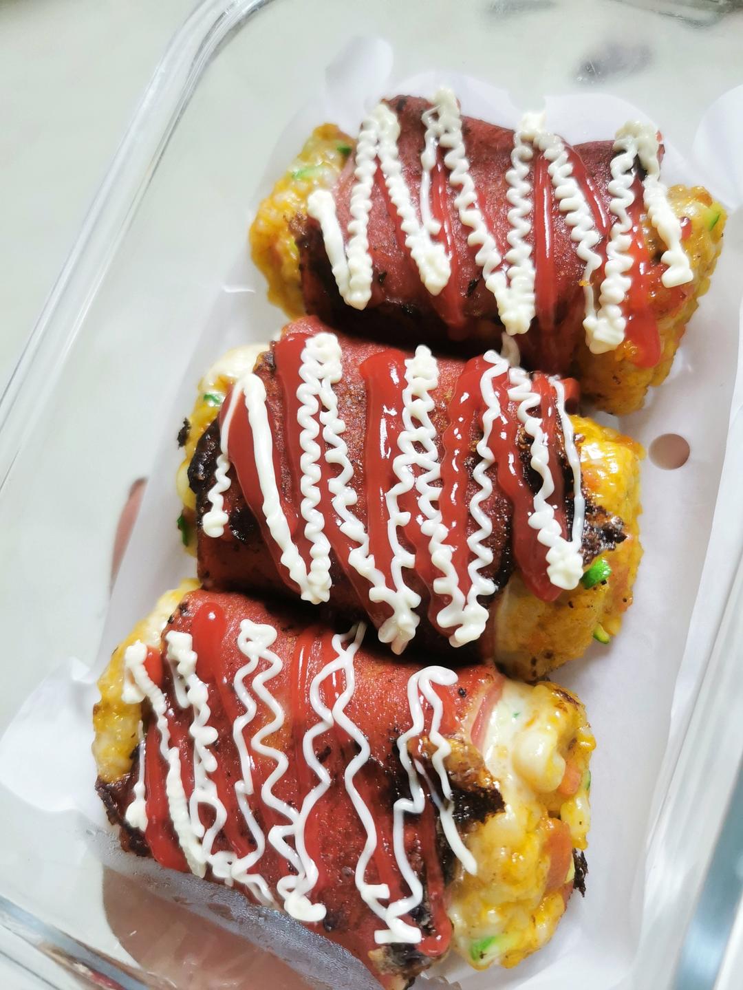 培根芝士饭团