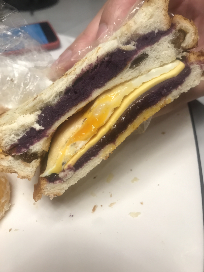 懒人紫薯三明治