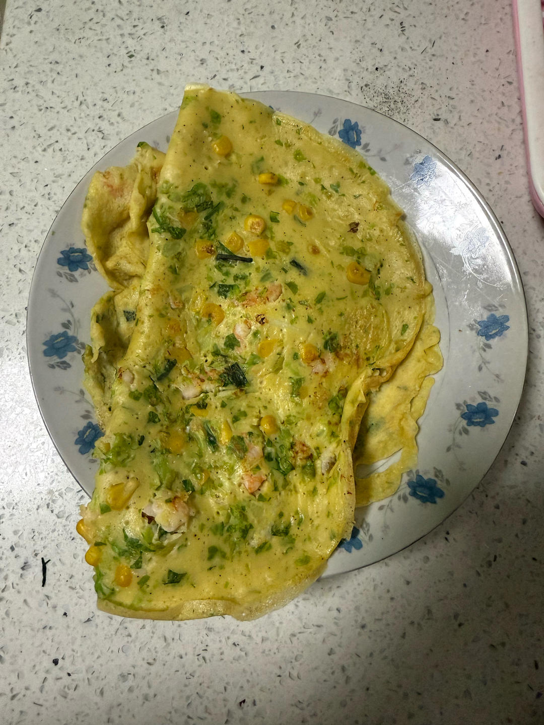 虾仁鸡蛋饼