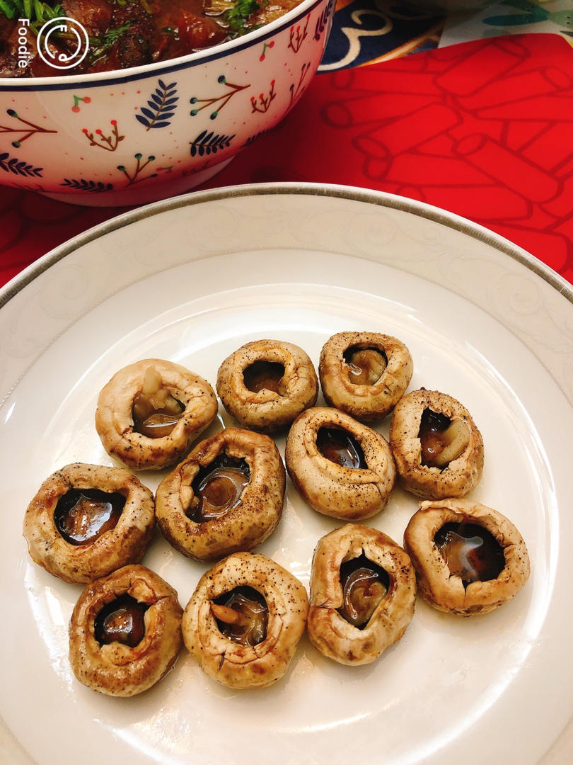 非洲二哥做的香煎口菇