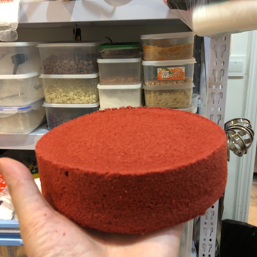 红丝绒戚风蛋糕胚