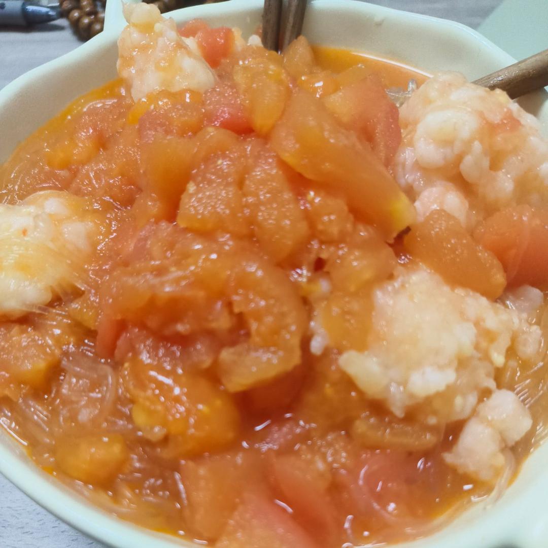 番茄虾滑粉丝煲