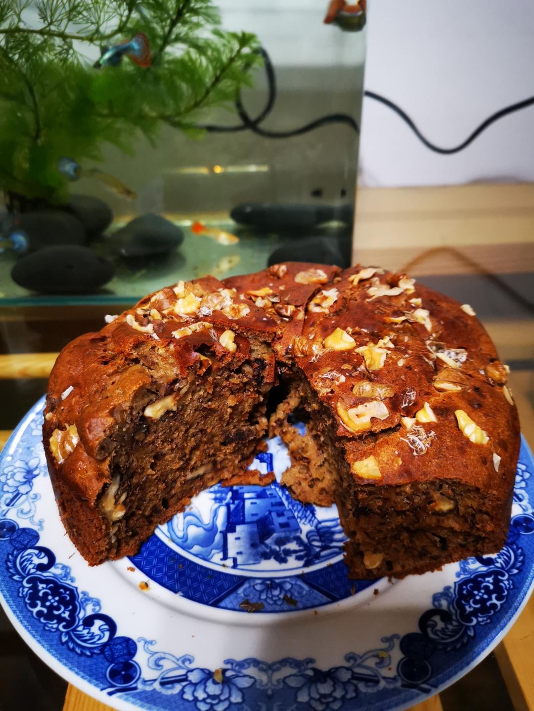 简易版香蕉核桃蛋糕