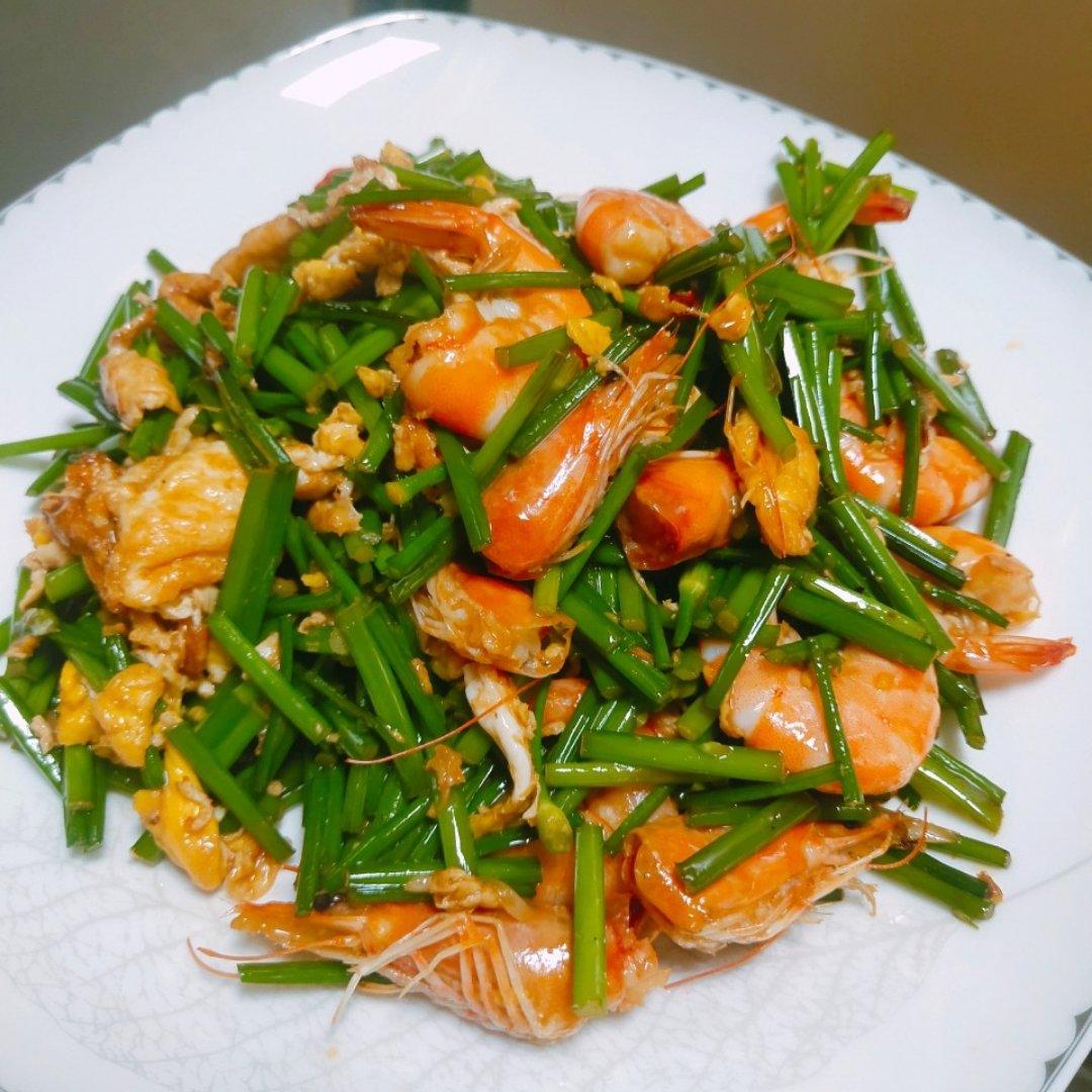 韭菜花炒虾米🦐
