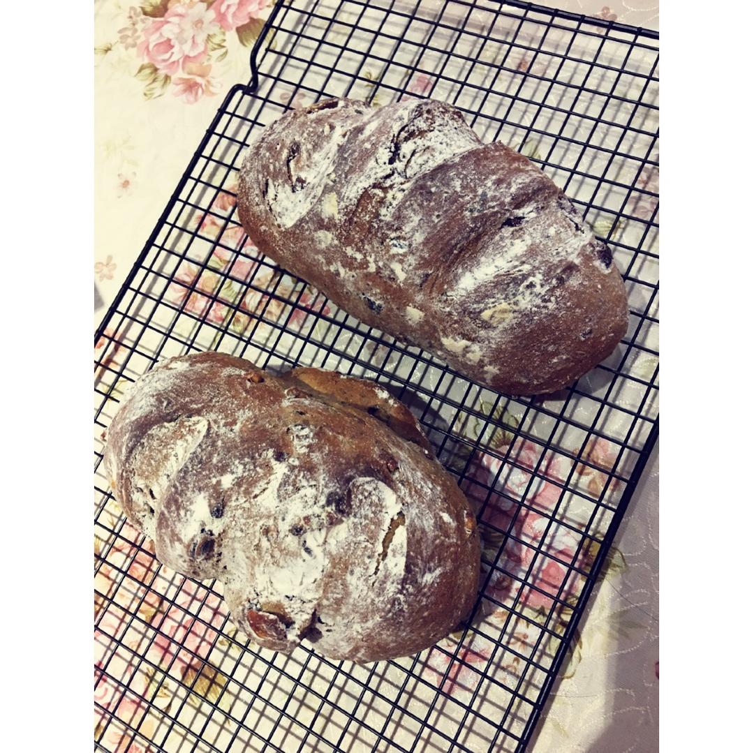 蔓越莓全麦黑糖面包