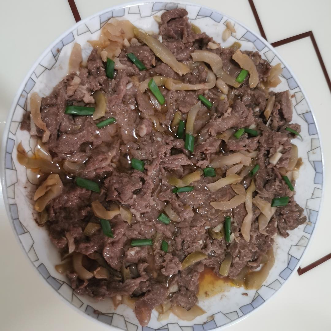 速蒸可口入味榨菜牛肉