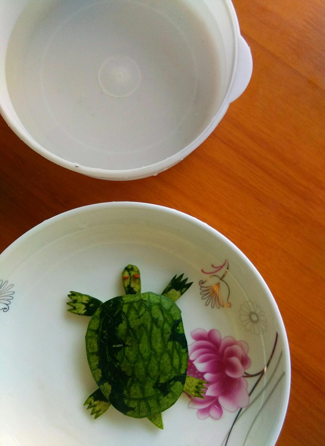 上善生花做的西瓜皮小乌龟