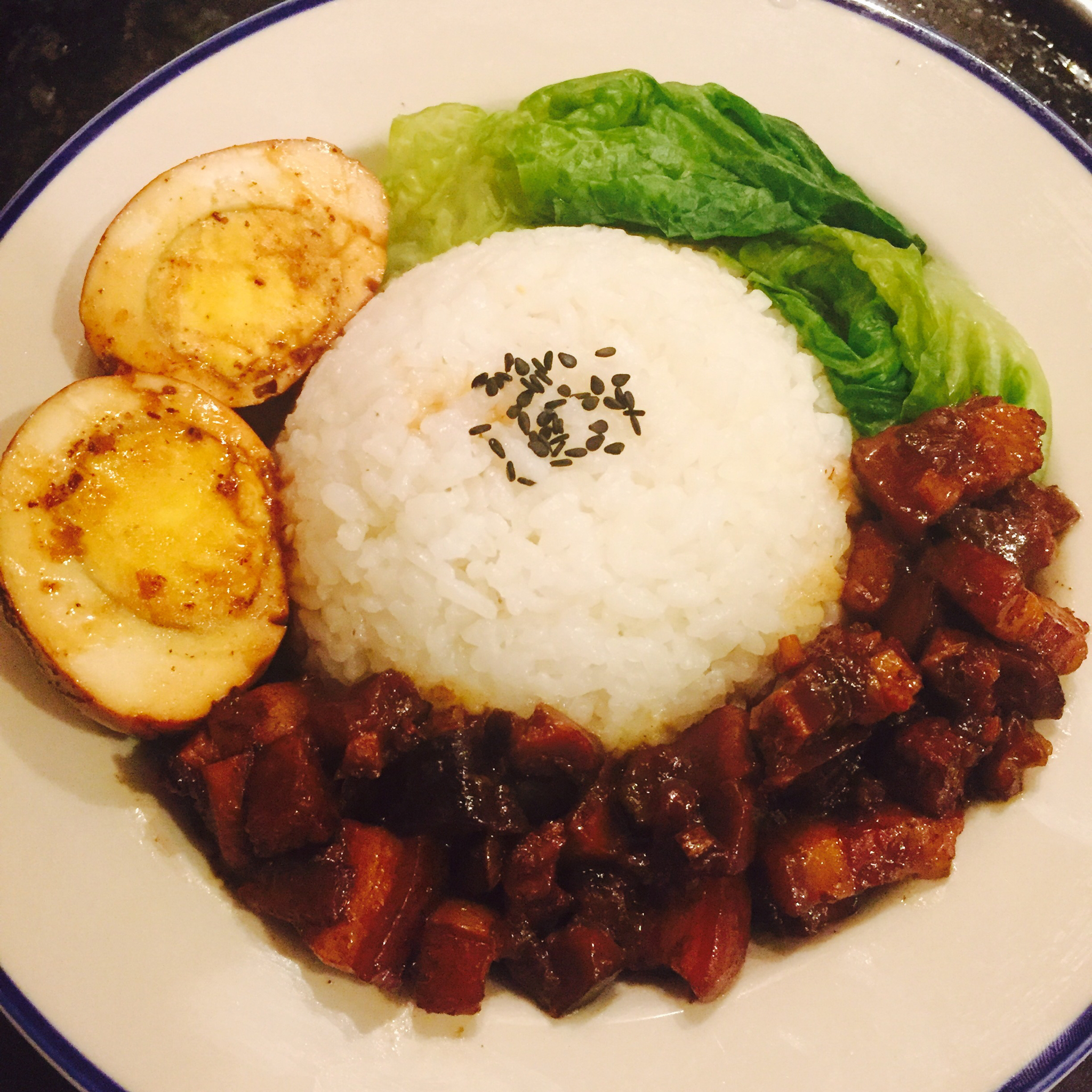 洋葱酥卤肉饭