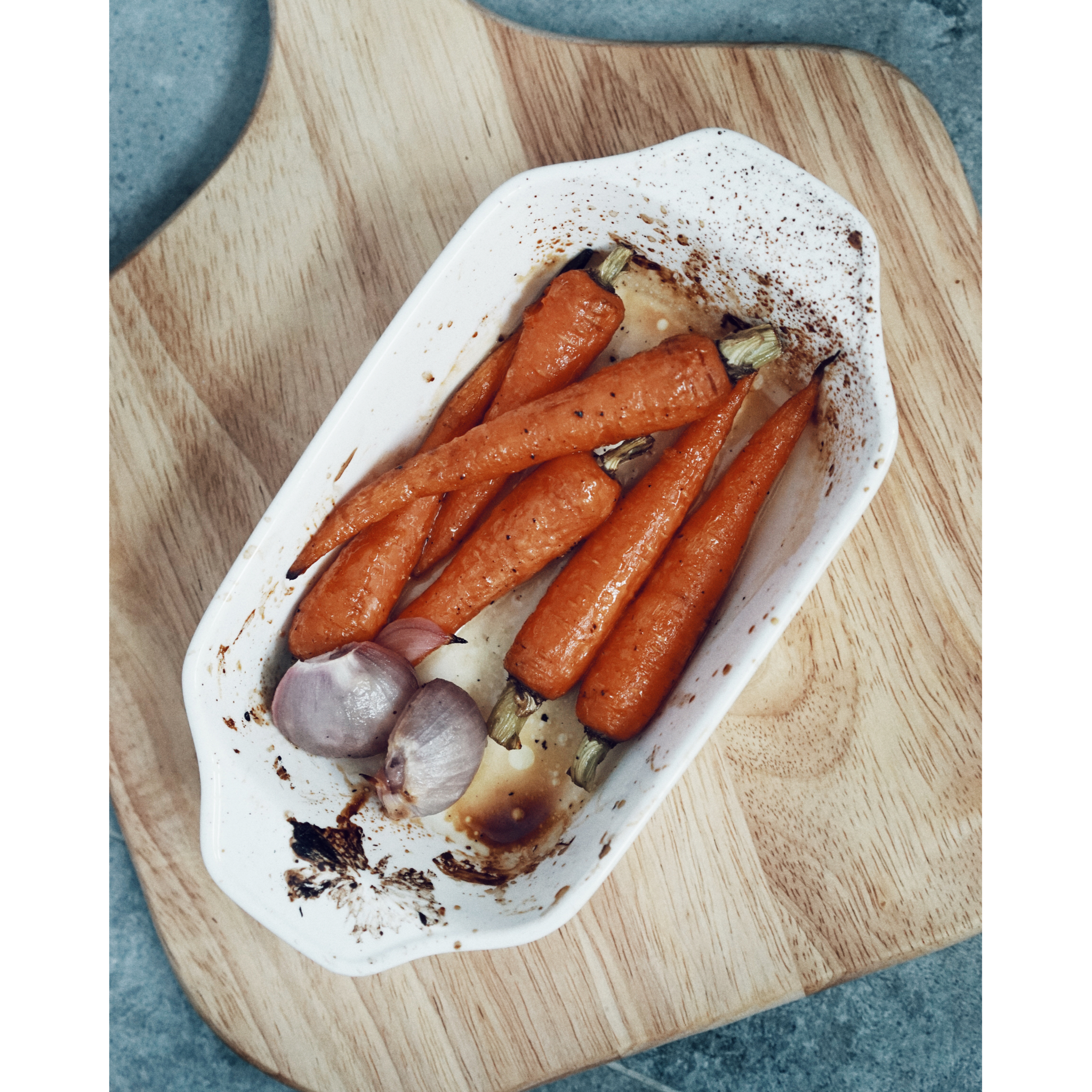 柠香蜜烤红萝卜&烤蒜