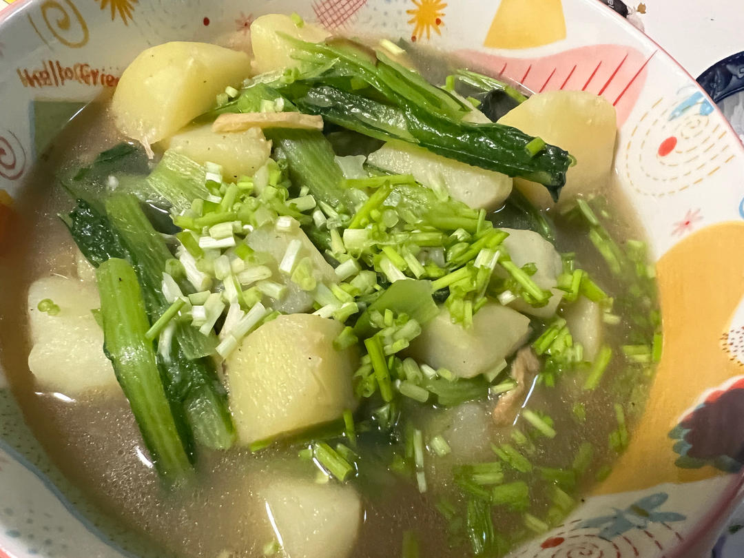 小白菜炖土豆超级下饭