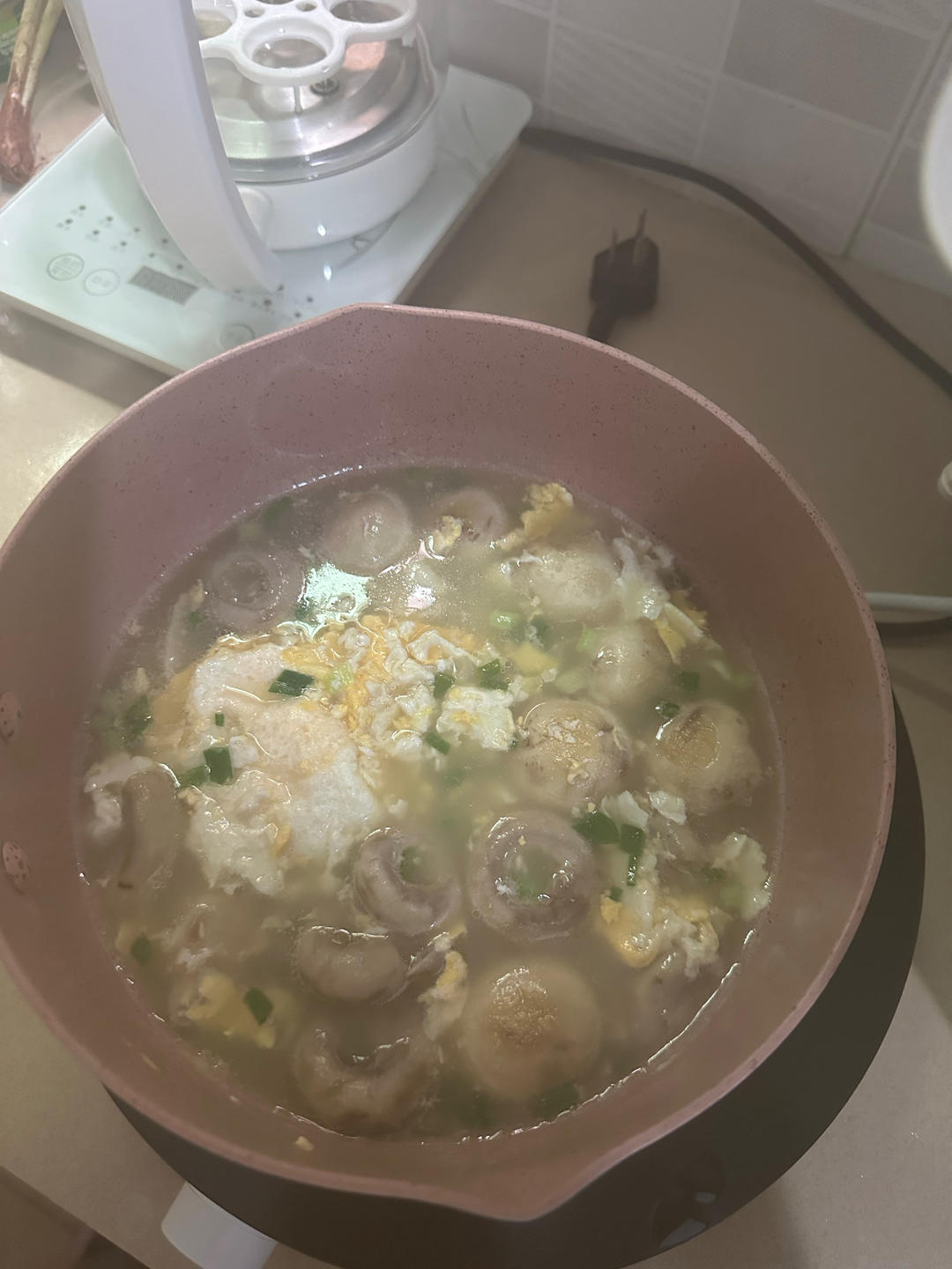 口蘑煎蛋汤