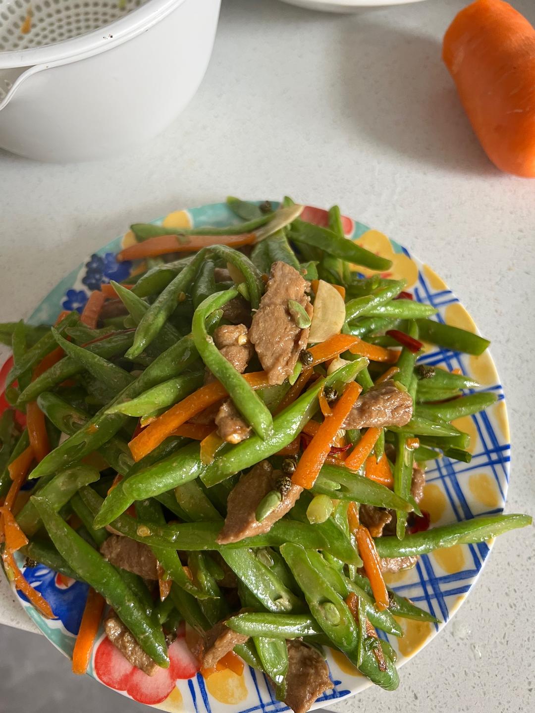 龙豆炒里脊的做法