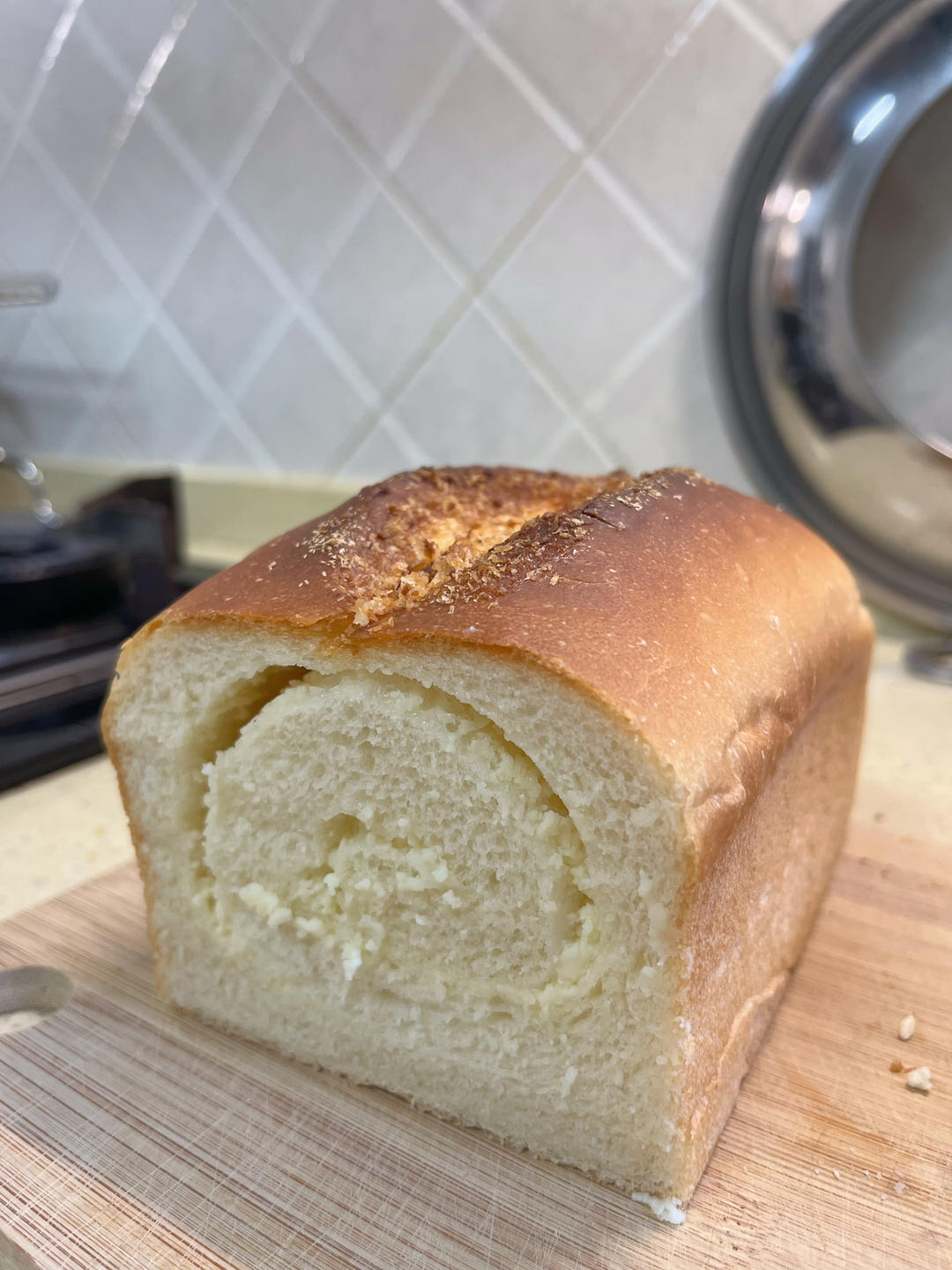 软嫩的乳酪吐司---风炉两层山形吐司同烤记录
