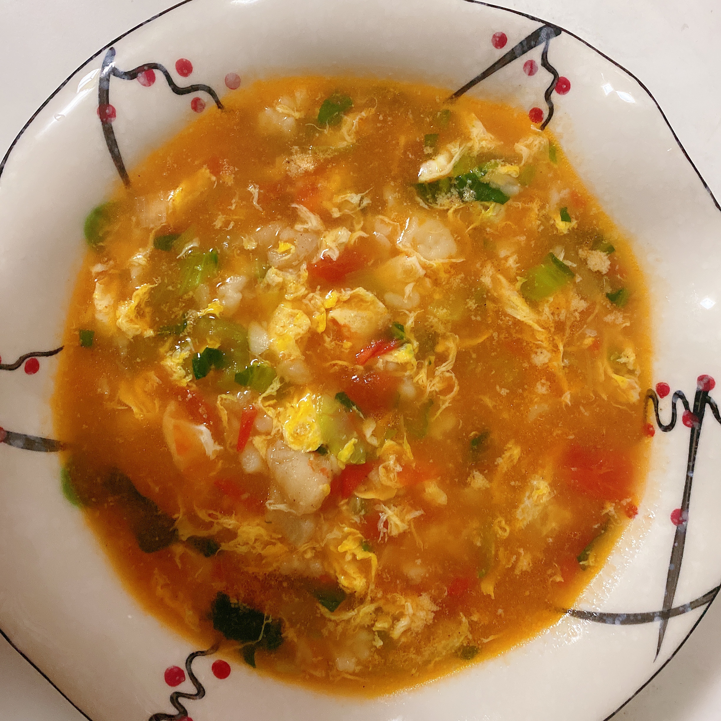 番茄巴沙鱼疙瘩汤