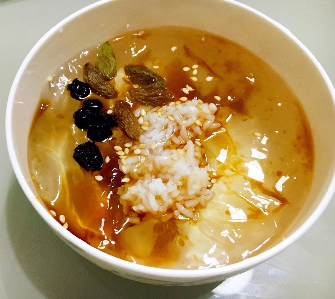红糖桂花冰粉
