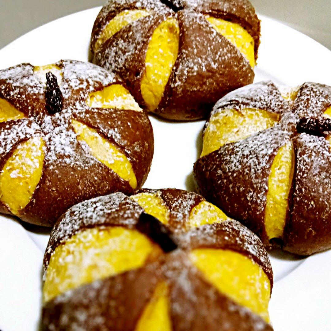 风轻云丹做的南瓜可可莜麦软欧