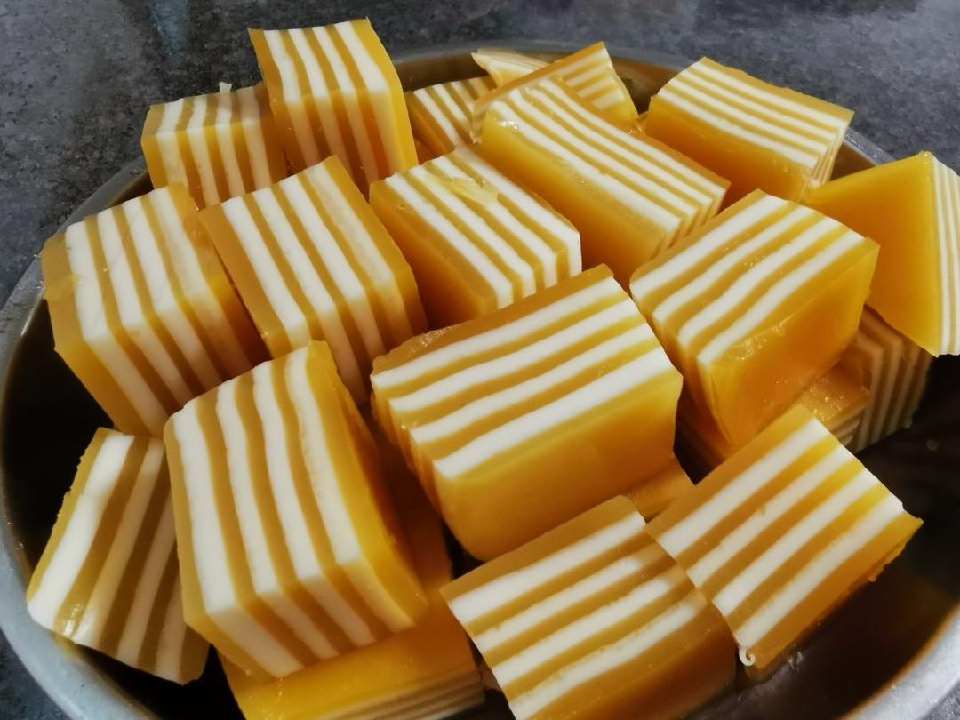 百香果椰汁马蹄糕做法，千层马蹄糕制作流程，糕点详细教程