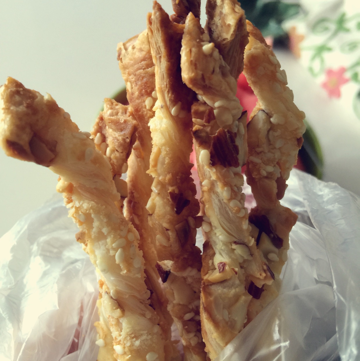 飞饼版杏仁酥条