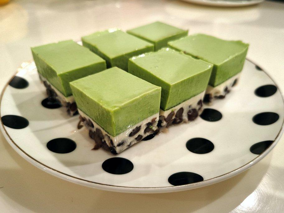 入口即化❗️好看又好吃的抹茶红豆奶糕