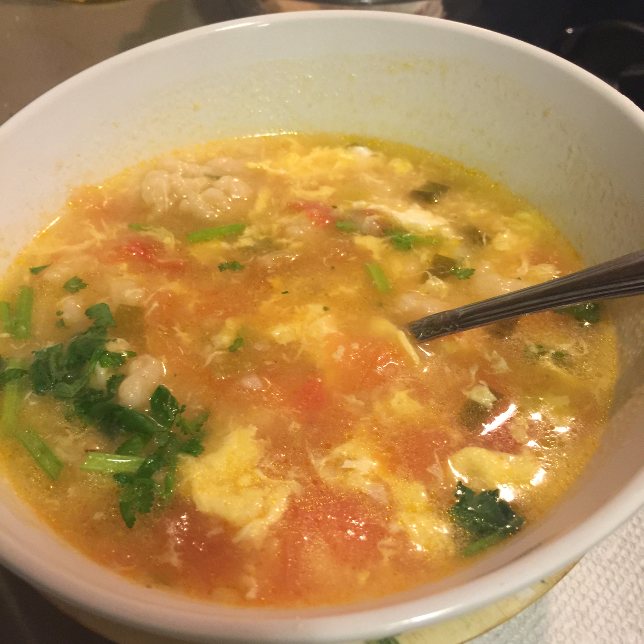 西红柿鸡蛋疙瘩汤