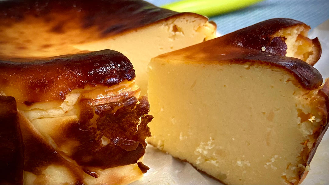 carolfaith做的酸奶巴斯克芝士『低卡版』超好吃0失败 巨简单