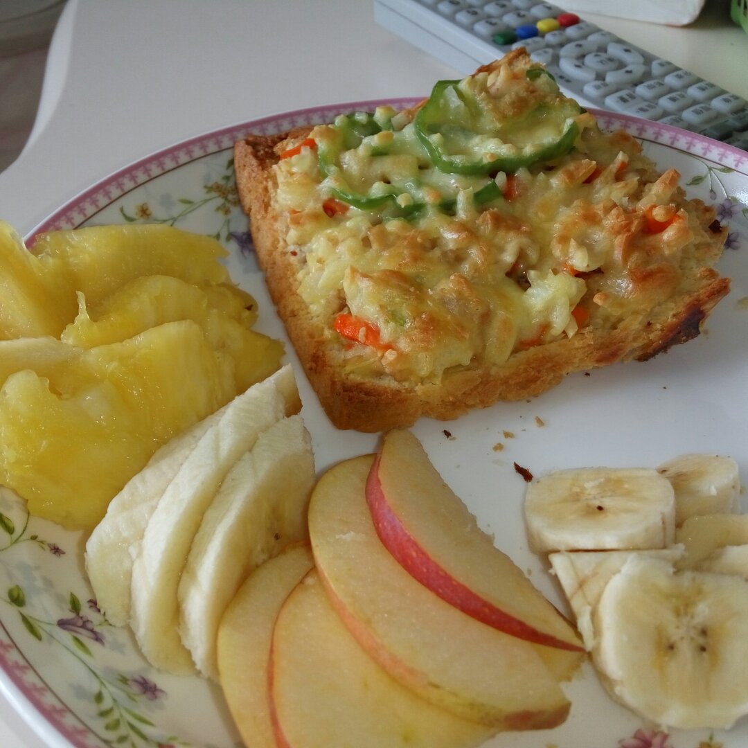 吐司培根小批萨