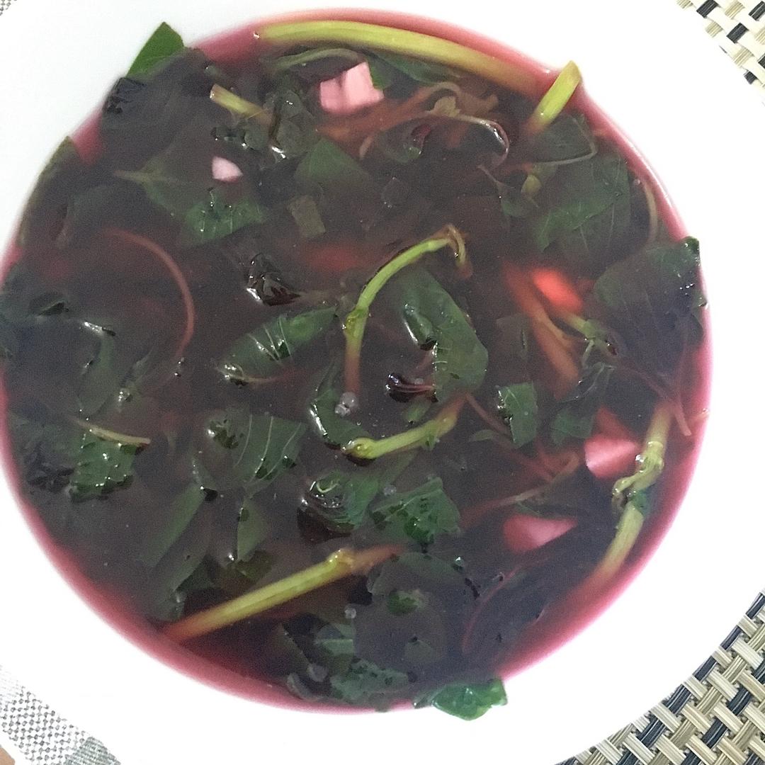 清炒红菜