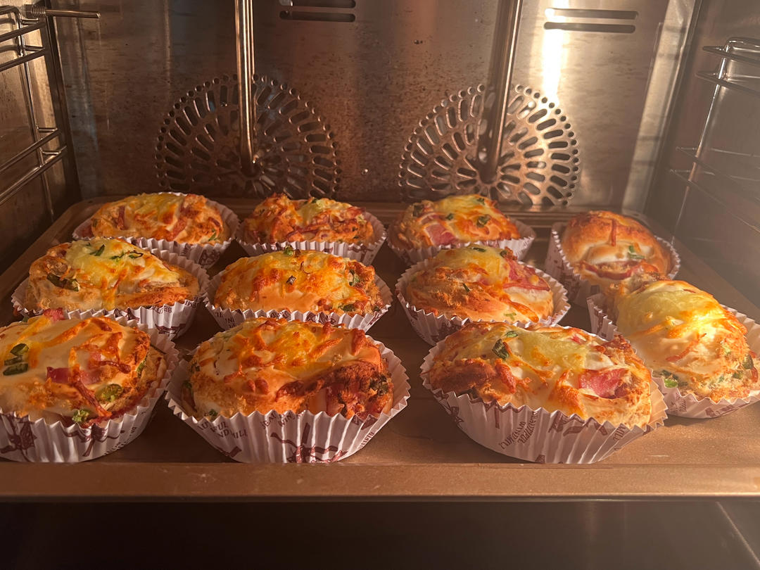 【低卡】肉松培根香葱包的做法 步骤14