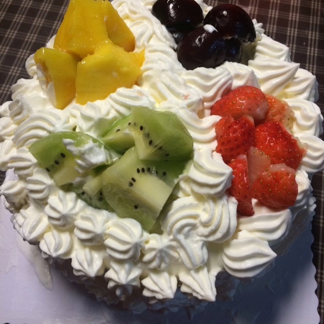 6寸草莓奶油戚风蛋糕