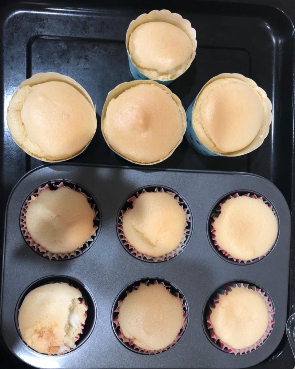 纸杯蛋糕 8寸戚风蛋糕的量