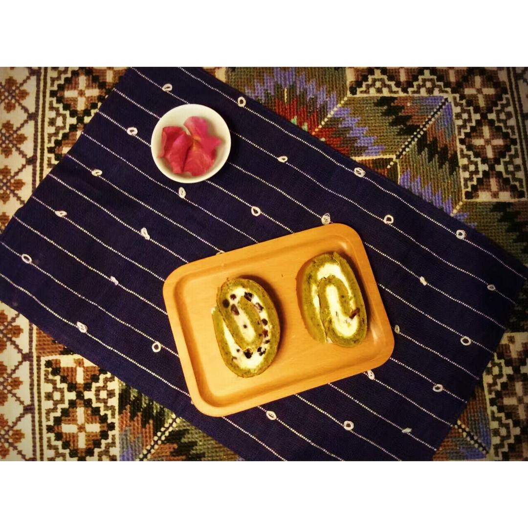 抹茶红豆蛋糕卷