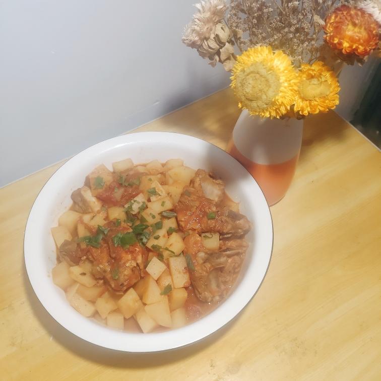 番茄土豆炖排骨