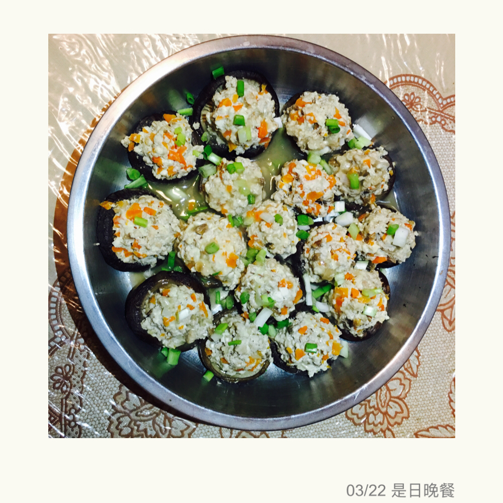 豆腐肉末酿香菇