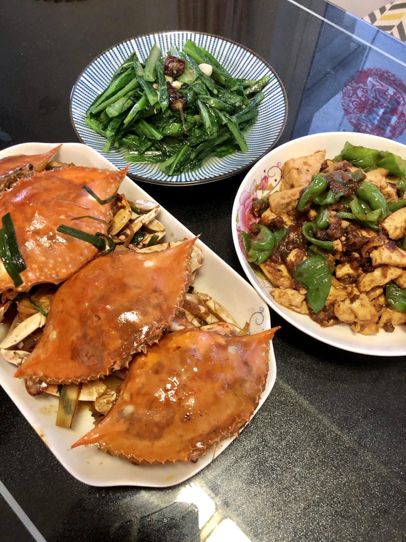 姜葱炒梭子蟹