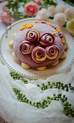 紫薯玫瑰花蛋糕的做法 步骤25