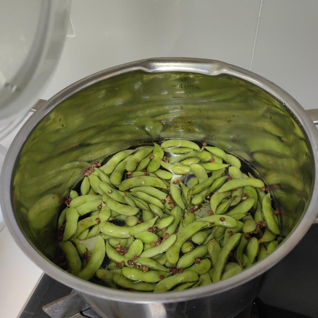 煮毛豆—不会变色版