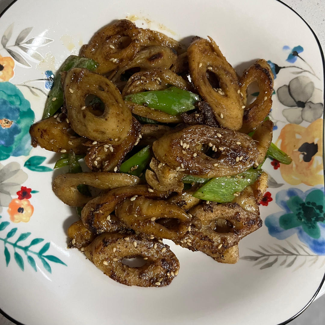 手把手教做孜然炒面筋（百吃不厌）动图图解