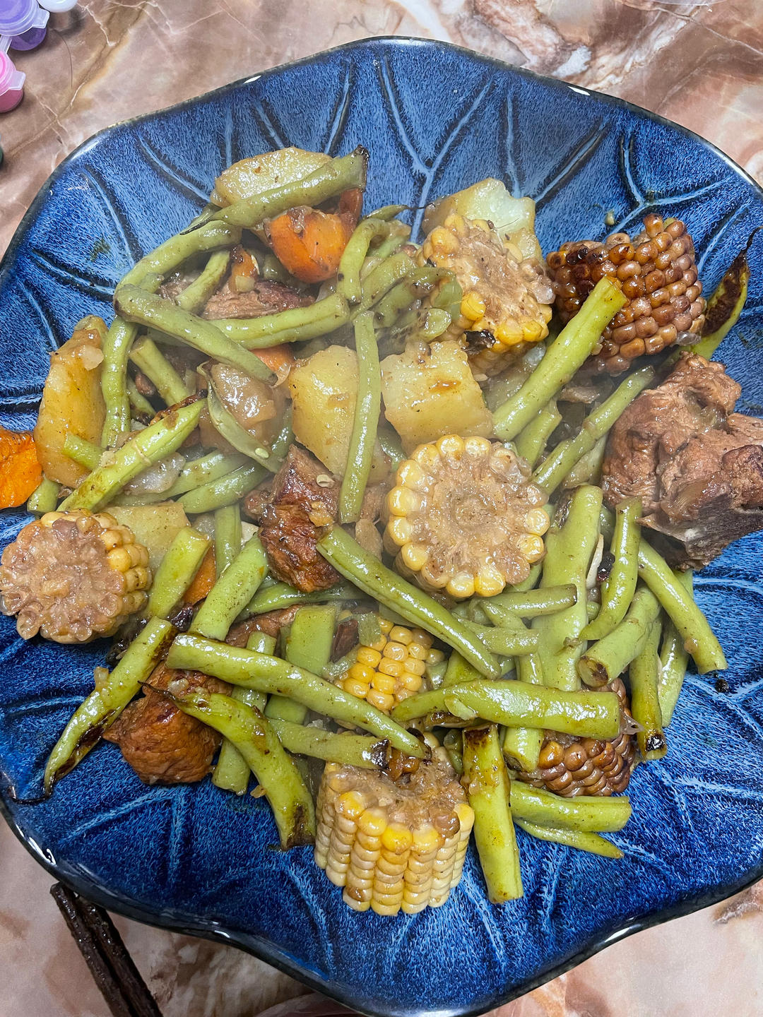 排骨豆角焖卷子