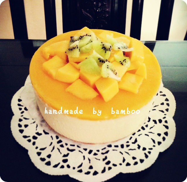 料超足的芒果慕斯蛋糕