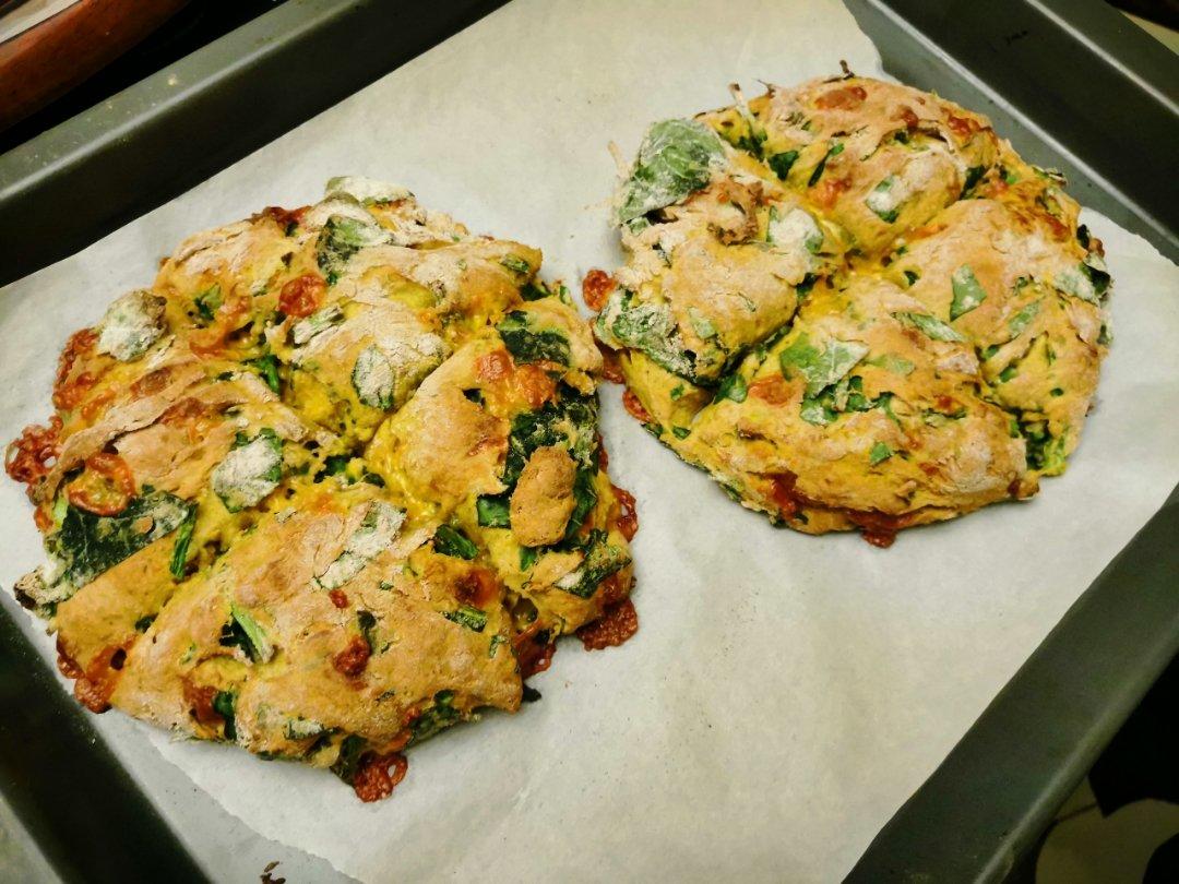 菠菜南瓜奶酪丹波面包丨健康·烘焙