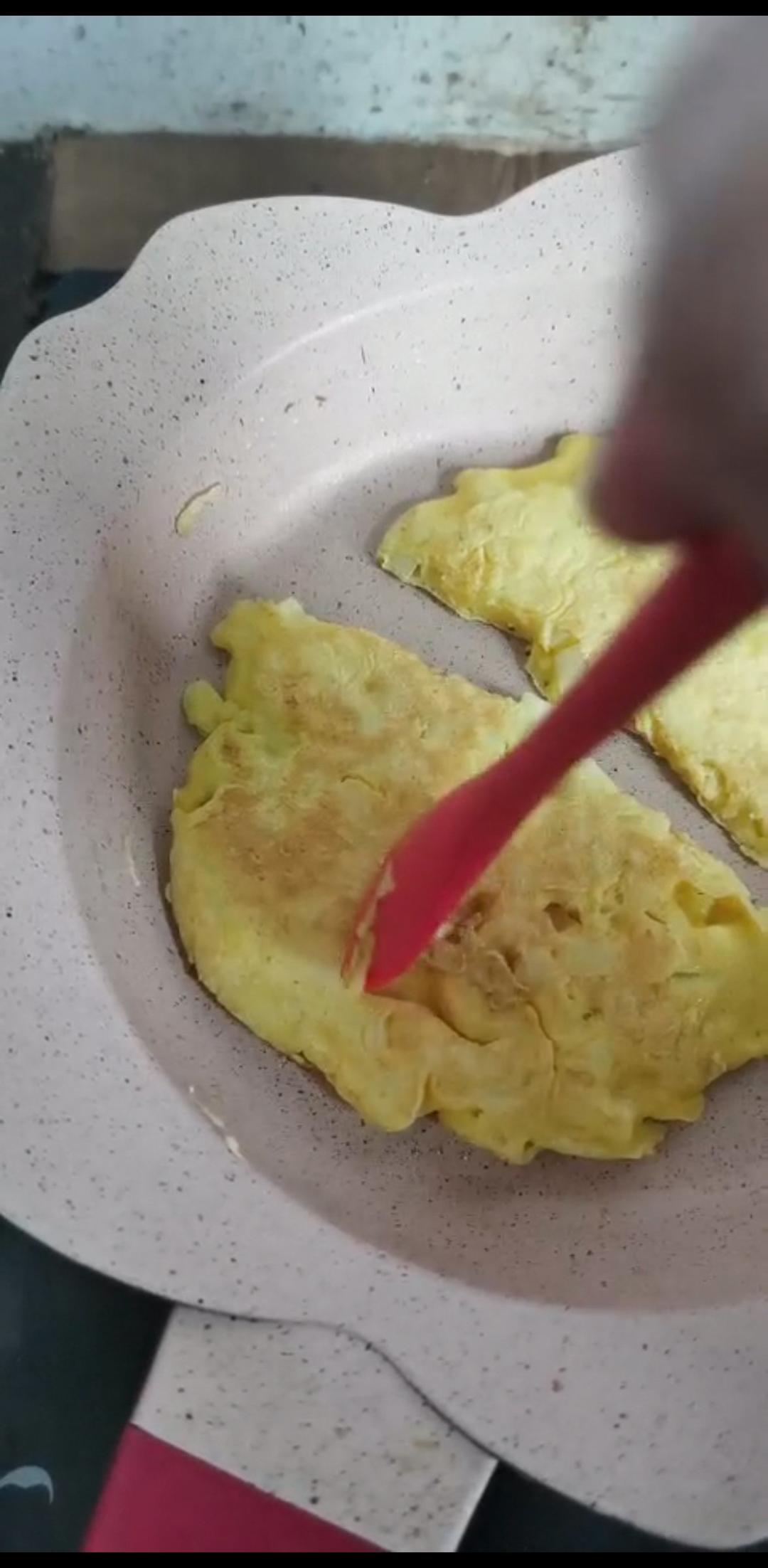宝宝辅食～奶香苹果蛋饼